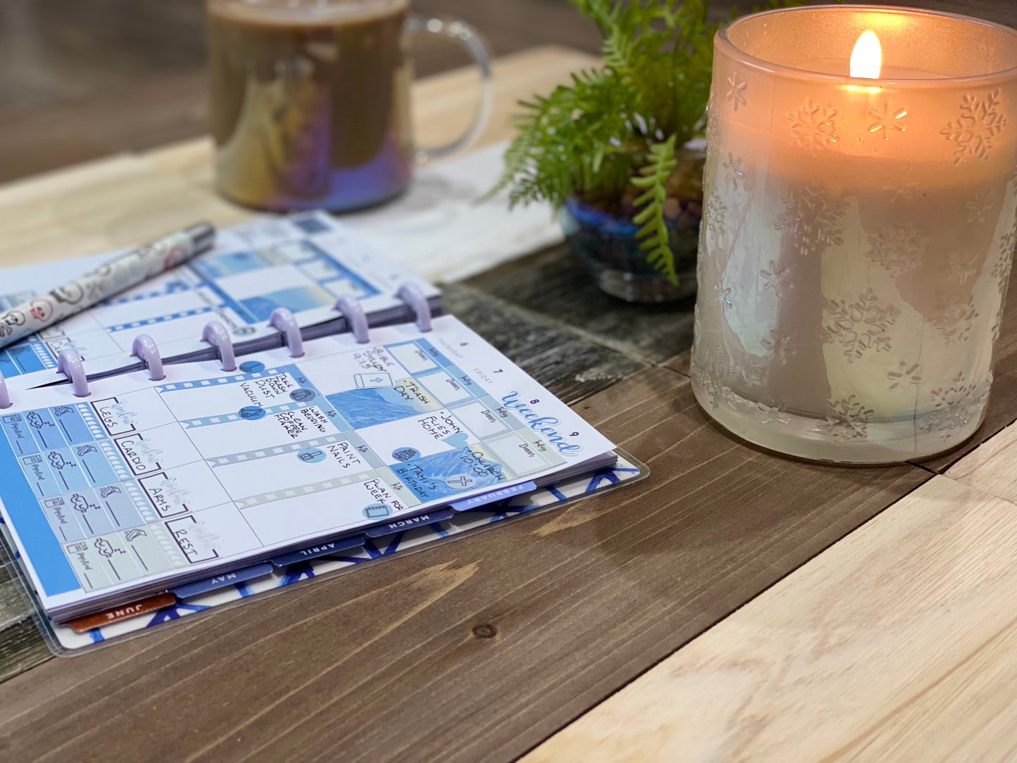 Printable Stickers for Classic Happy Planner Monthly and Weekly Planner Spread : February Combo Pack- Hanging Hearts