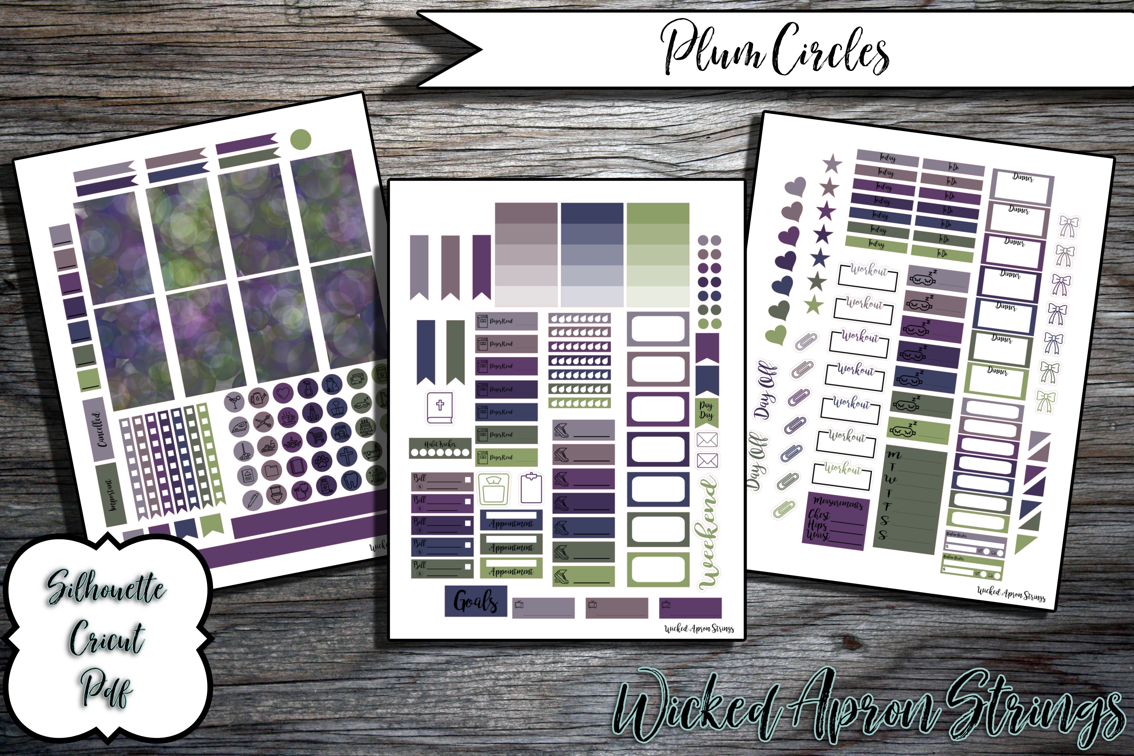 Printable Stickers for Classic Happy Planner Weekly Planner Spread : P ...