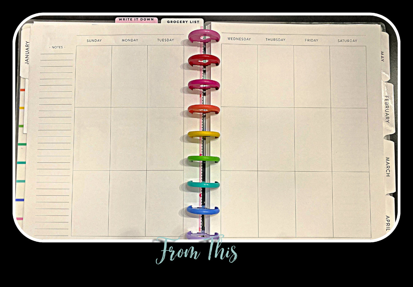 Printable Stickers for Classic Happy Planner Weekly Planner Spread : Conversation Hearts
