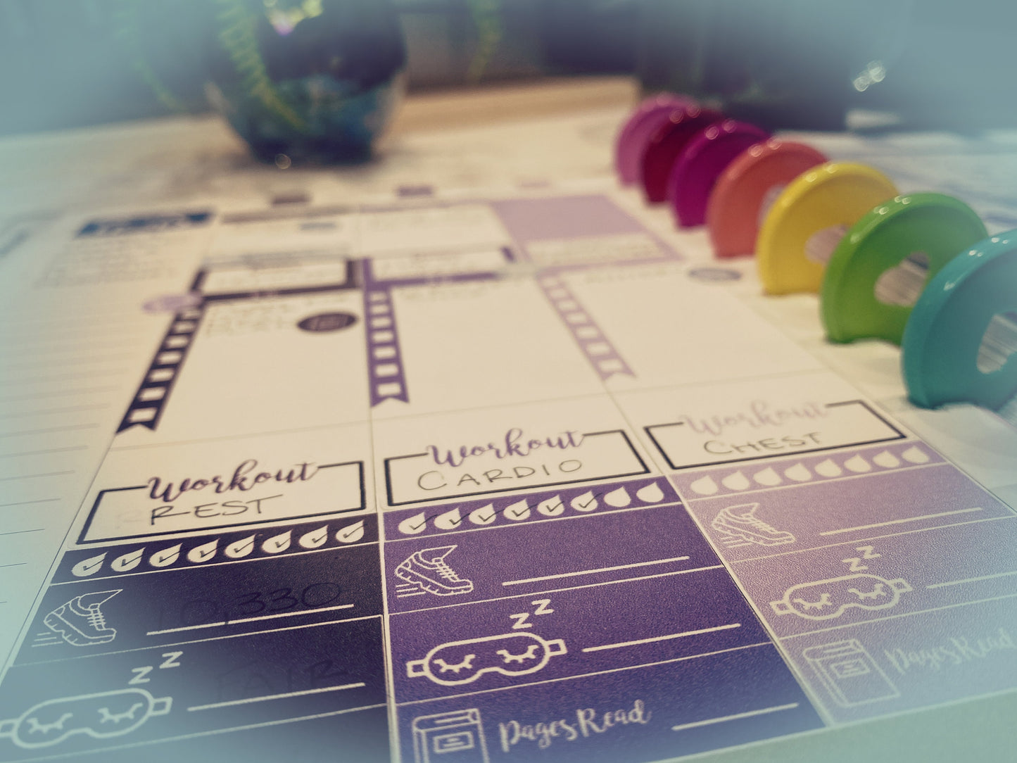 Printable Stickers for Classic Happy Planner Monthly Planner Spread : February - Messy Hearts