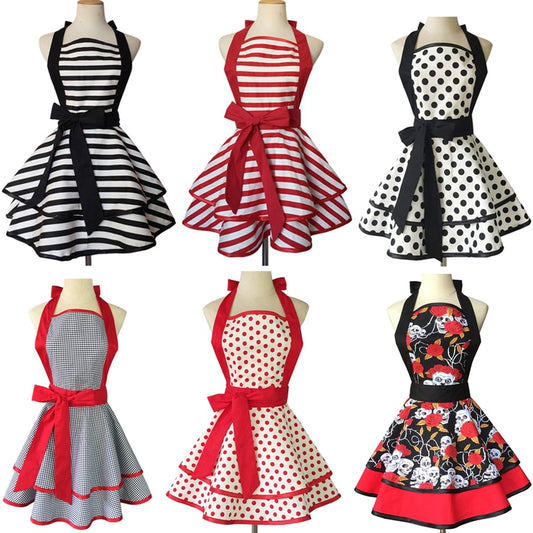 Lovely Apron Cute  Large Swing Princess Apron kitchen Cooking Oilproof Aprons for Women Girls