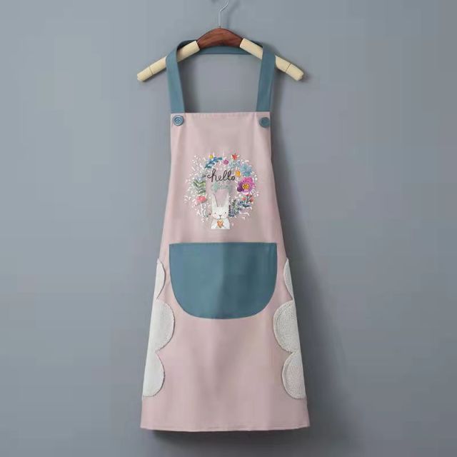 Women's Kitchen Apron Men's Household Kitchen Apron Wipeable Waterproof And Oil-Proof Table Vegetable Female Baking Accessories